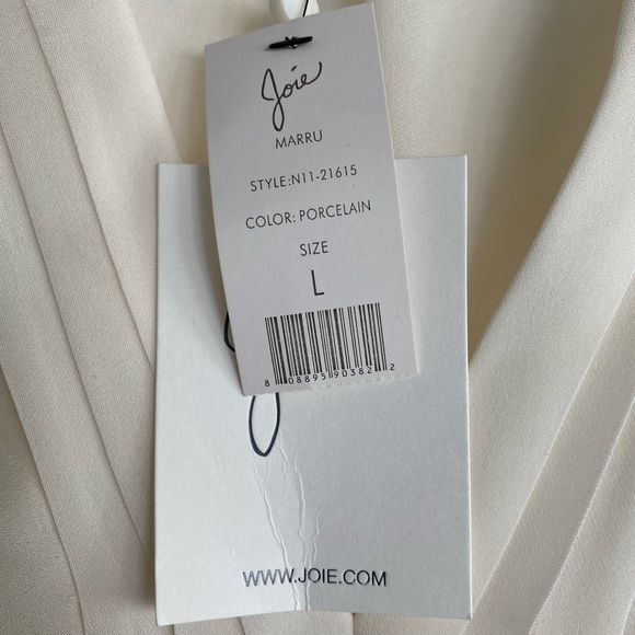 Joie Silk Blouse ‘Marru’ in Porcelain, size large BNWT - Picture 4 of 6